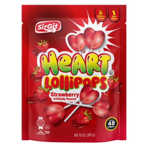 Strawberry Heart Lollipops