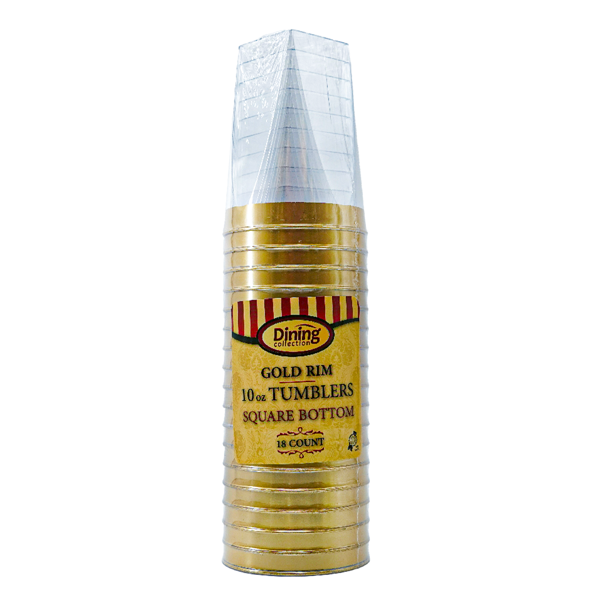 Tumblers Gold Squ Bottom