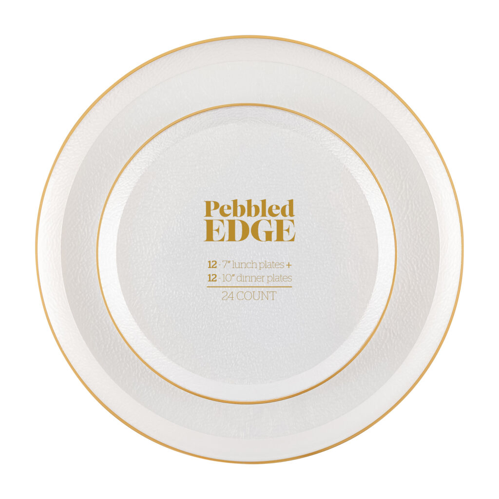 Plates Combo Pebbled Edge