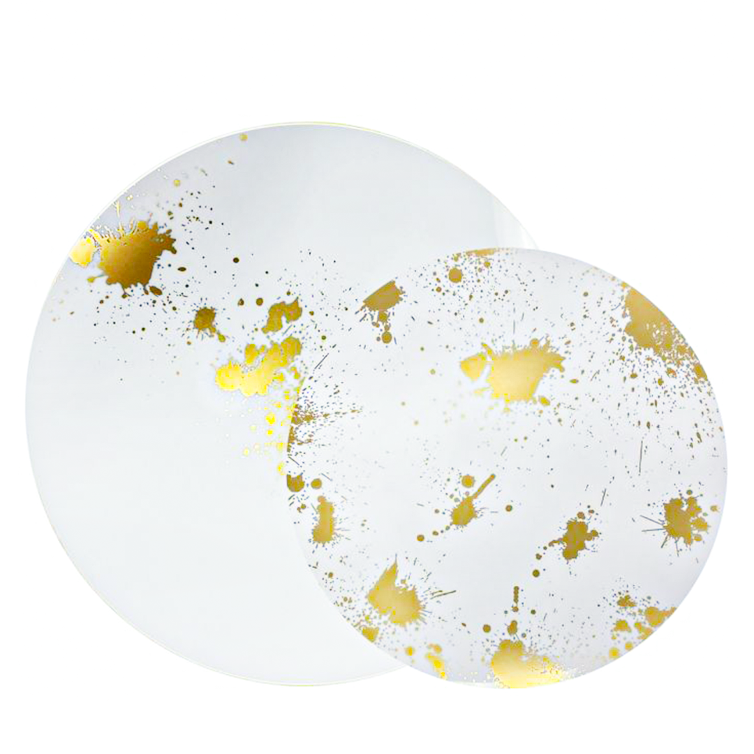 Plates Combo Gold Splatter